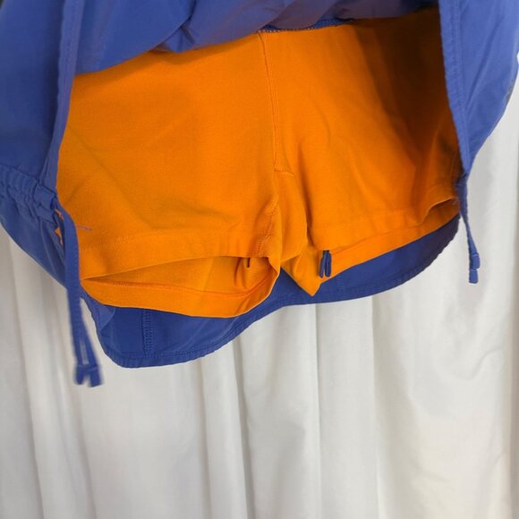 Nike Dri-Fit Blue Athletic Skort With Orange Liner & Gray Waistband Womens Sport - Picture 6 of 8